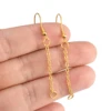 20pcs Earring Hooks Wires with Long Tassel Chain Drop Connectors for Diy Jewelry Making Finding Supplier 3