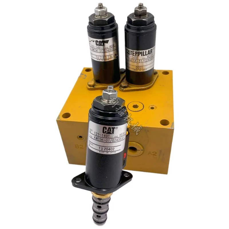 

For Adaptation Caterpillar 312b 320 336d 349 25Safety lock solenoid valve pilot lock confluence121 1491 Excavator Parts