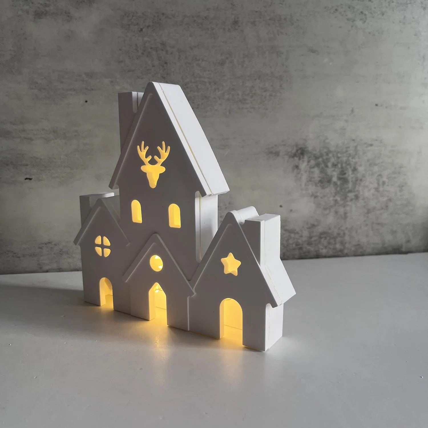 Description Picture 5 of itemChristmas Series Castle Silicone Mold Atmosphere Lamp Decoration Mold Drip Glue Mold Castle Set Candle Atmosphere Lamp Mould