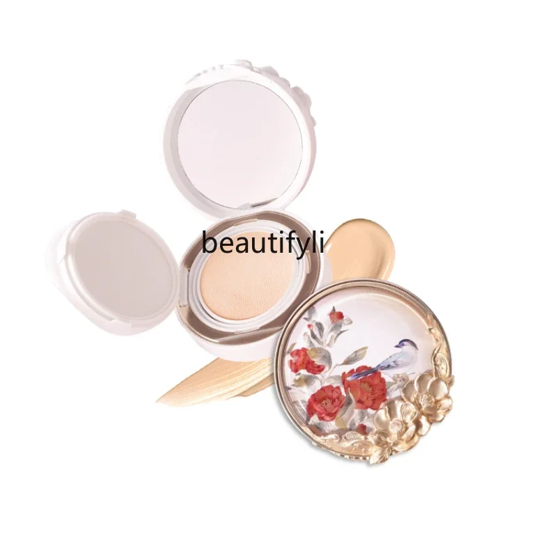 

yj Flower Know Flower God Soft Cushion Liquid Foundation Concealer Lasting Moisturizing and Nourishing Base Makeup