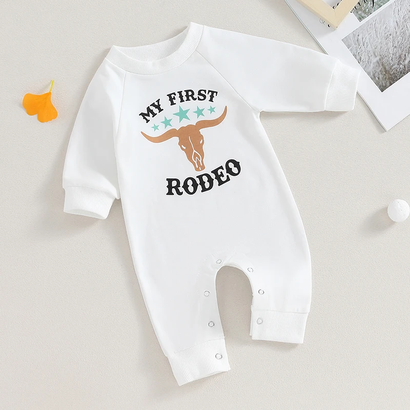 Baby Boy Western Bull Romper 4