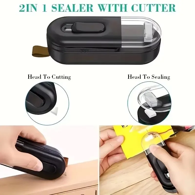 USB charging mini sealing machine, heat sealing machine, rechargeable portable sealing machine for plastic bag food storage 3