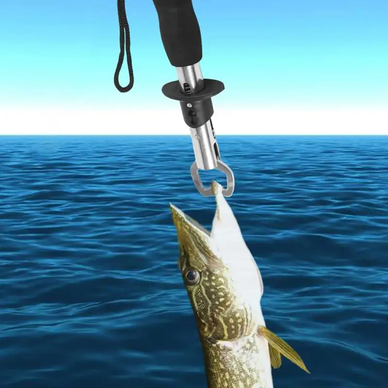 

Портативный Рыболовный Инструмент Захват губы для рыбалки Catcher, рыболовный зажим из нержавеющей стали, прочный рыболовный контроллер, рыболовная губа с прямым хвостовиком