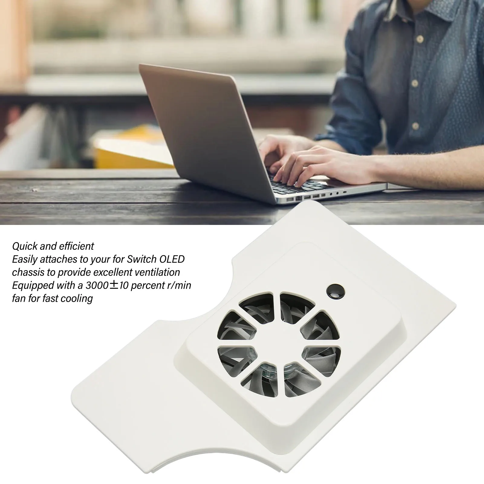 Game Console Cooling Fan Efficient Game Console Cooler Replacement Easy Installation White Smart for Game Console Accessories