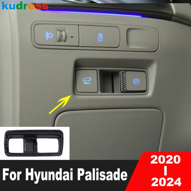 Für Hyundai Palisade 2023 2024 Carbon Fiber Getriebe Elektronische  Handbremse Parkplatz Schalter Taste Abdeckung Trim Auto Aufkleber Zubehör -  AliExpress