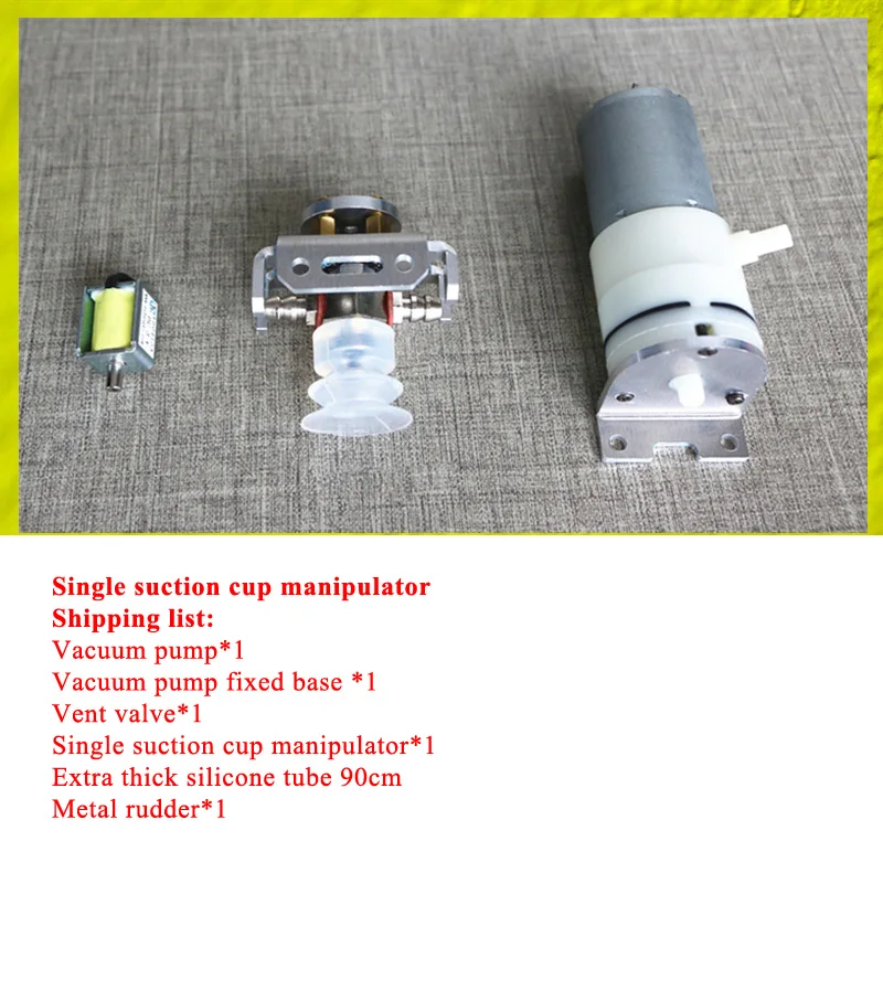 Robot DIY Kit Robot Arm Kit Large Manipulator Suction Cup Robot Arm Vacuum Pump Suction Cup Robotic Claw Hand Gripper DIY Kit Air Pump Arduino Robot Kit