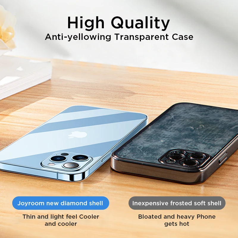 Transparent Phone Case For iPhone 14 Pro Max Back Case Lens Protection Cover For iPhone 13 Pro Shockproof Case Cover Joyroom