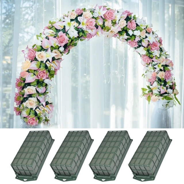 2 Pcs Floral Foam Cage for Fresh and Artificial Flowers, Dry and Wet  Rectangle Flower Cage Holders with Floral Foam Floral for Fresh Flowers,  Wedding, Home and Garden Decorations