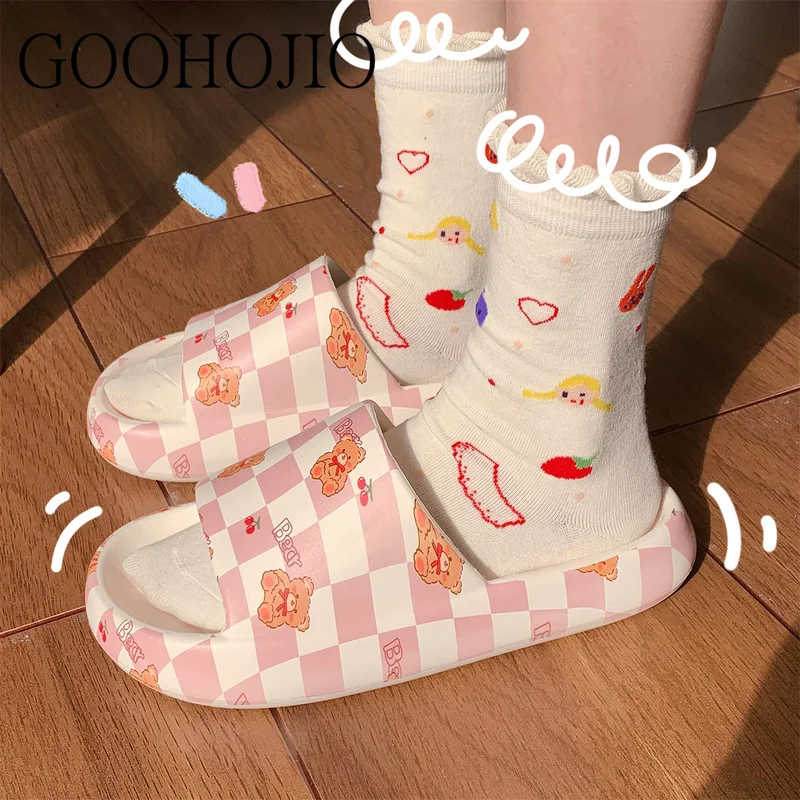 

Сланцы унисекс из ЭВА, пляжные шлепанцы, износостойкие, мягкие, Нескользящие, мультяшный рисунок, летняя обувь для улицы