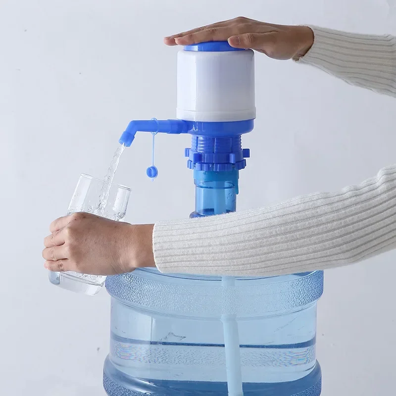 Water Bottles Pump Manual Hand Pressure Drinking Fountain Pressure Pump Water Press with An Extra Short Tube Food Grade