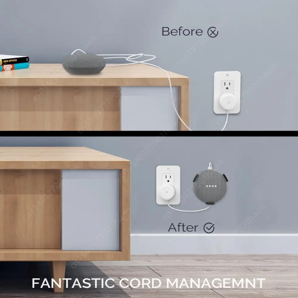 Google 홈 미니 벽 마운트 홀더 케이블 관리 마운트 홀더 주방 오디오 욕실 스피커 액세서리