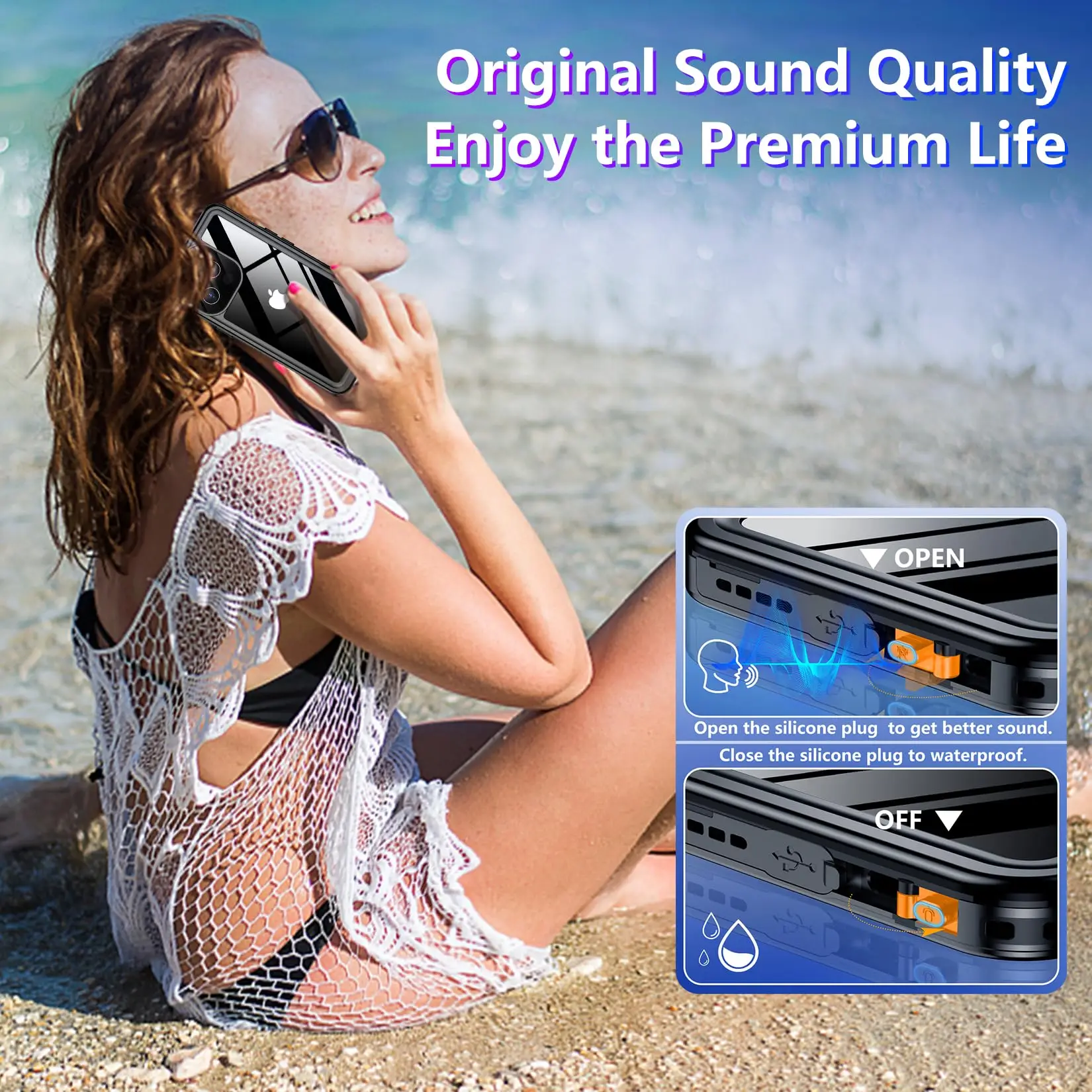 Enhanced Waterproof Phone Case - 360 Full Coverage Shockproof Dustproof IP68