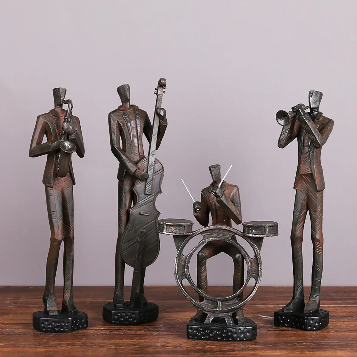 

Industrial Style Figurines Band Musician Ornament Neo Modern Decoration Home Decorative Articles Hotel Club Furnishing