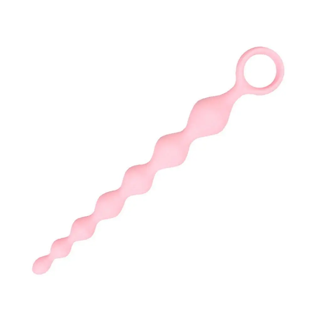 Heart Beads Soft Anal Plug Six Balls Silicone G-Spot Stimulating Butt Plugs Anal Stimulation Pull Bead Dildo Deep Anal Sex Toy