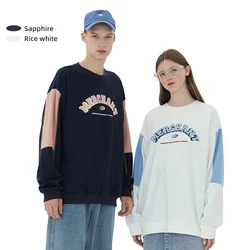 Autumn New Couple Letter Printing Sweater Street Color Matching Jacket Trend Print Style Korean Fashion Loose O Neck Top