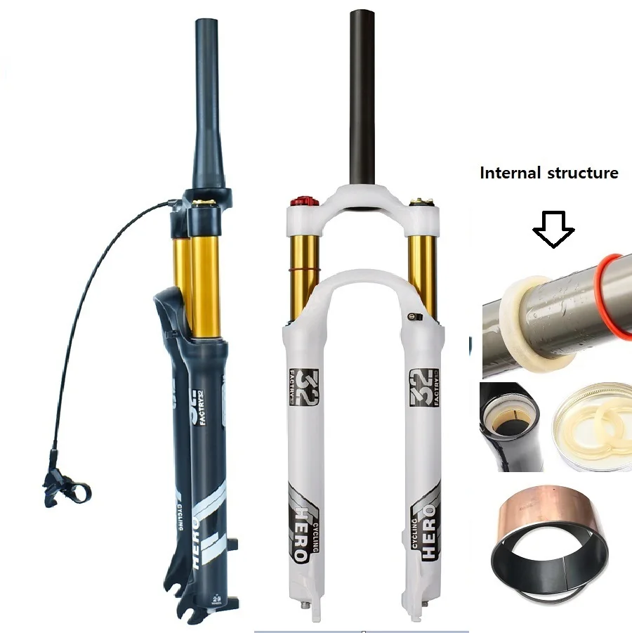 Front Suspension Air Fork 26/27.5/29inch 100-120mm Travel Mountain