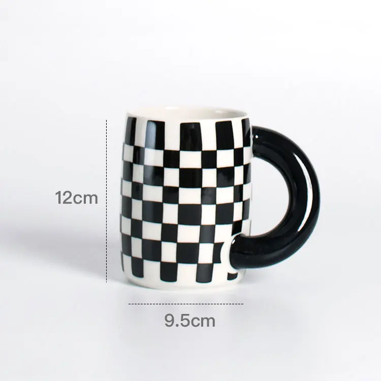 Art checkerboard Coffee cup dish Mug high beauty Ohio State University  Radio Observatory water cup Nordic ins office cup - AliExpress