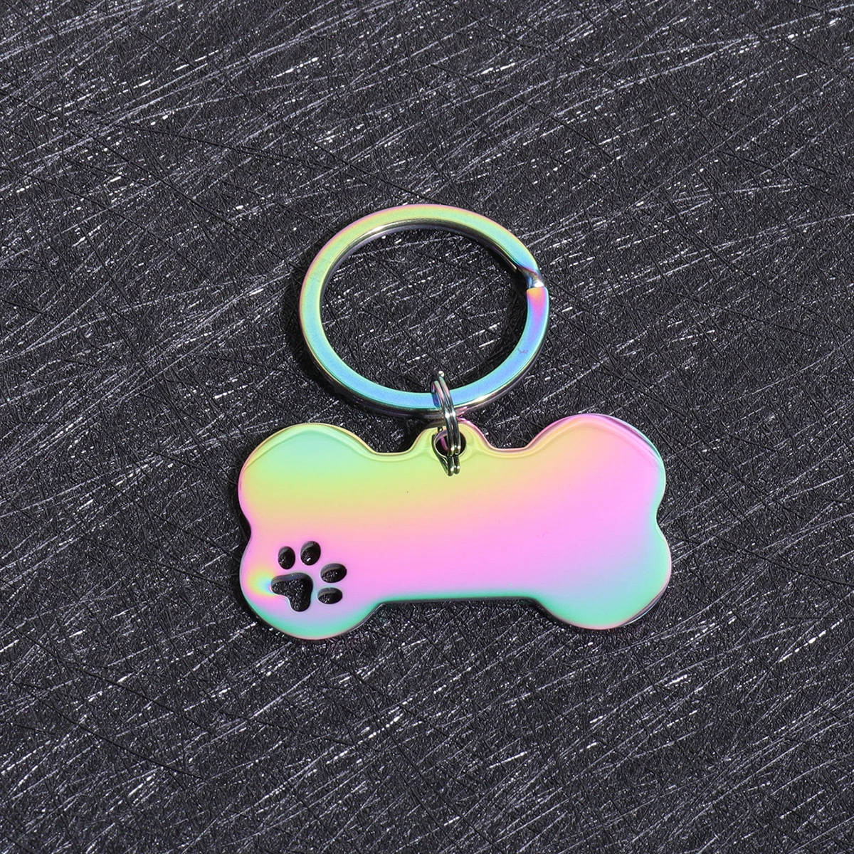 Personalized Bone-Shaped Stainless Steel Dog ID Tag with Custom Engraving