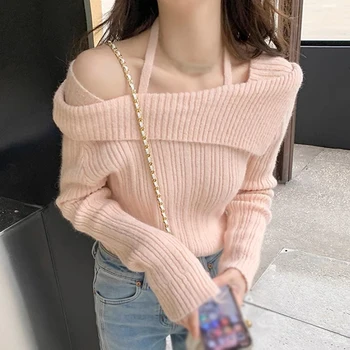 Women Spring Autumn Lazy Style Simple Solid Color Irregular Design Slim 4