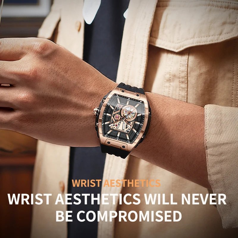 LIGE Business Watch Men MIYOTA8250 Movement Sapphire Glass Men's Mechanical Wristwatch Automatic Watch Men Montre Homme