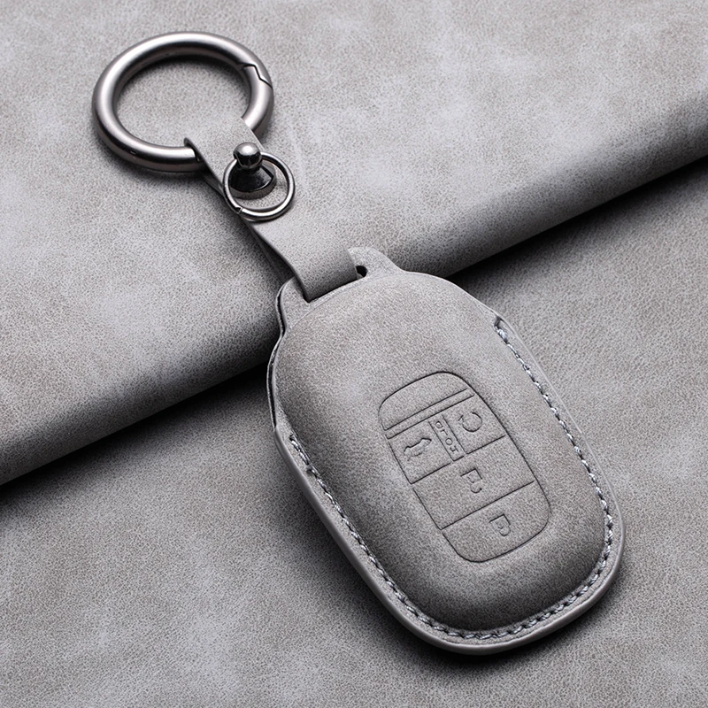

Leather Car Remote Key Case Fob Cover Protector Holder for Honda Civic Accord HR-V CR-V CRV 2022 2023 Keychain Accessories