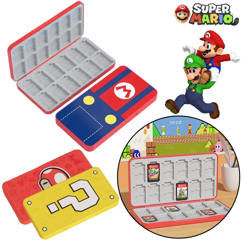 Custodia Per Carte Da Gioco Super Mario Bros Switch Custodia Per Carte Magnetiche 24 In 1 Sd & Game Per Schede Tf Nintendo Switch 24 Nds