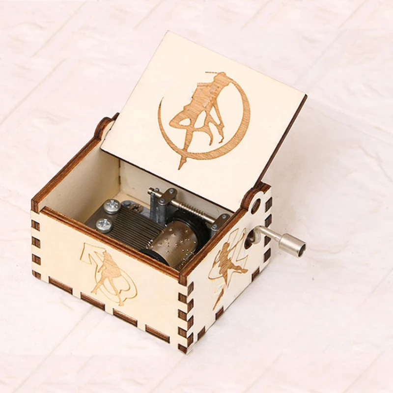 Theme Music Box Christmas Character Anime Movie Boy Toy Hand Crank Decoration Cartoon Wooden Jewelry Holiday Birthday Gift 2