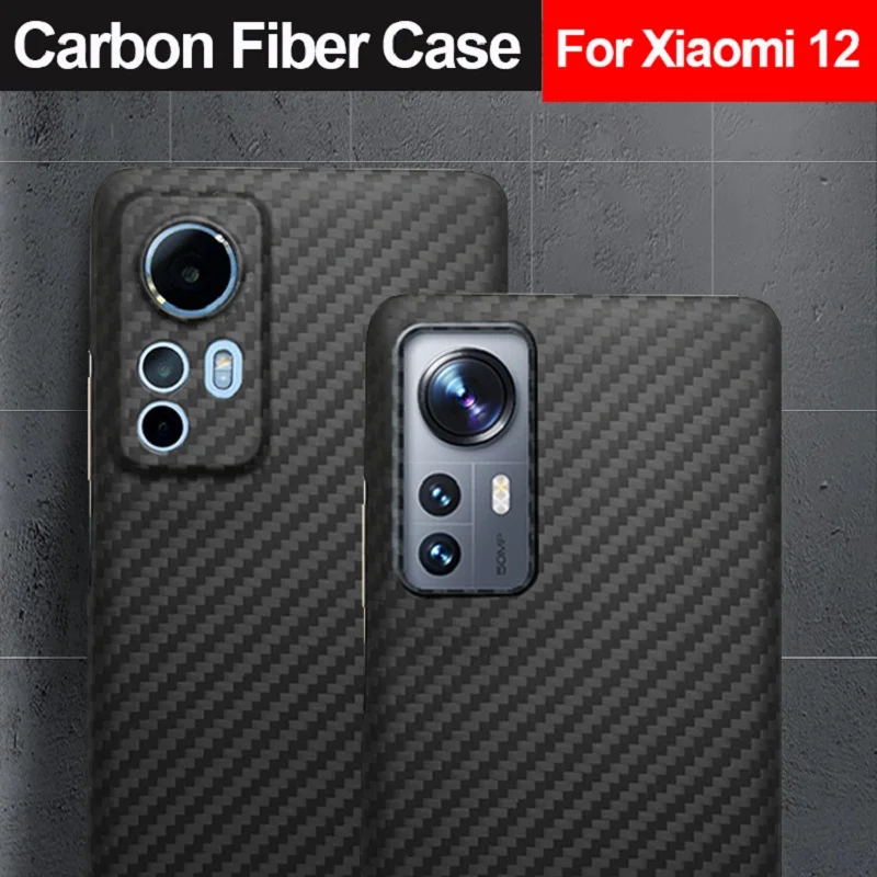 

For Xiaomi 12X 12 Pro 12S Case Real Carbon Fiber Case Aramid Fiber Protection Cover For Xiaomi Mi 12 Pro 12S Ultra 12X Cover