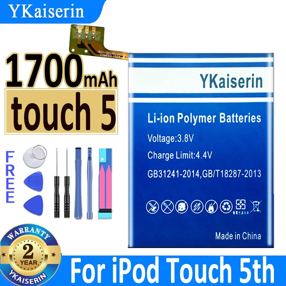 Ykaiserin Batteria Touch 4 5 6 Per Ipod Touch 4Th 5Th 6Th 4G 616-0553/5 5G 616-0621/6 6G A1641/Gen 5Th 6Th 7Th 80 120 160 30 Gb