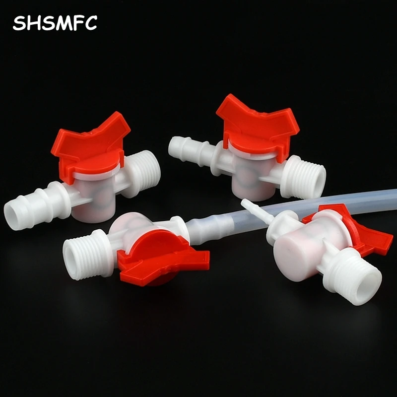 

G1/2" To 4~20mm POM Ball Valve Drip Irrigation System Hose Pagoda Joint Aquarium Tank Air Pump Garden Water Pipe Valve Connector