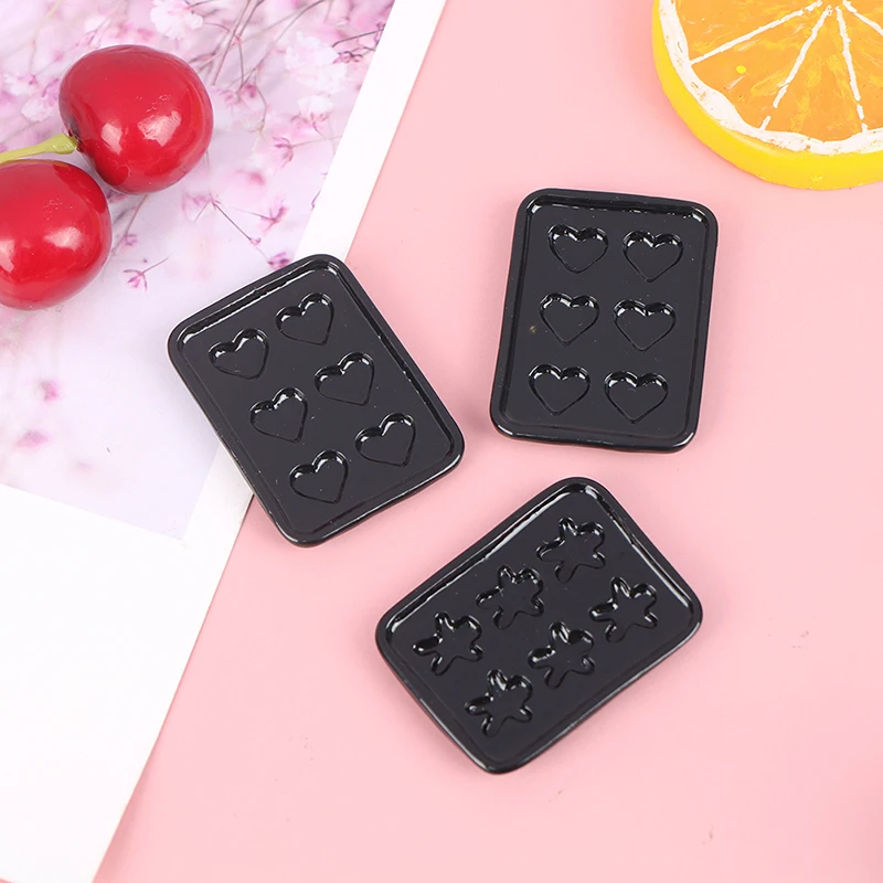Doll house toys 1/12 Dollhouse Miniature Accessories Mini Metal Plate Dollhouse Miniature Baking Tray for Doll House Decoration