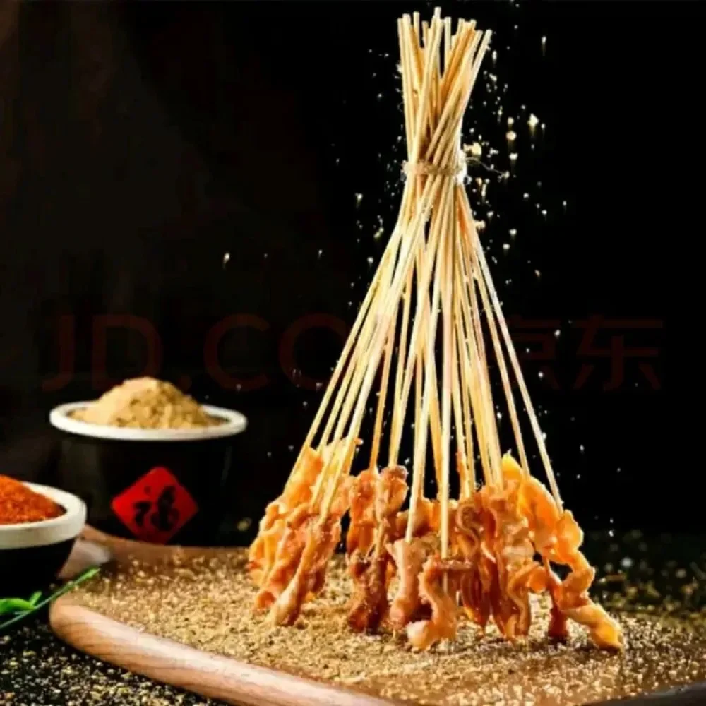 90PCS Natural Bamboo Sticks Disposable Food Grade Bamboo Skewer 15/20/25/30cm Fruit Barbecue Camping Party Tools Kitchen Supply barbecue skewers
