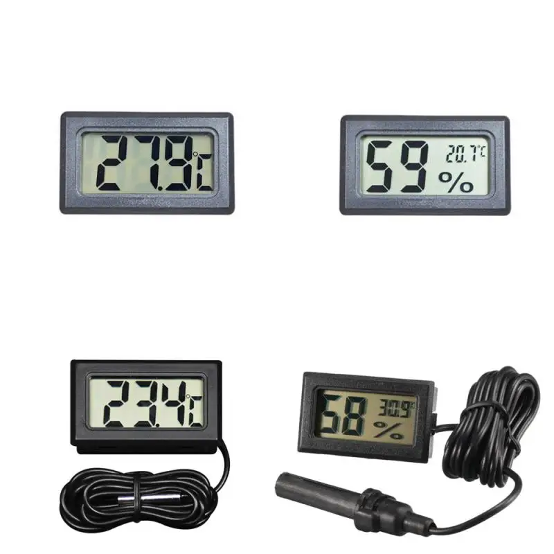 

Mini LCD Digital Thermometer Hygrometer Temperature Convenient Indoor Temperature Sensor Humidity Meter Gauge Instruments Cable