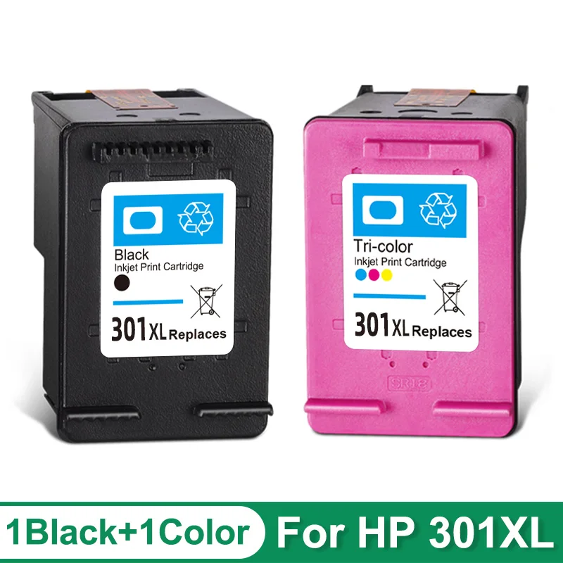 301XL Refilled Ink Cartridge Replacement for HP 301 XL HP301 DeskJet 1050  2050 3050 2150 3150 1010 1510 2540 Printer (301XLBK)