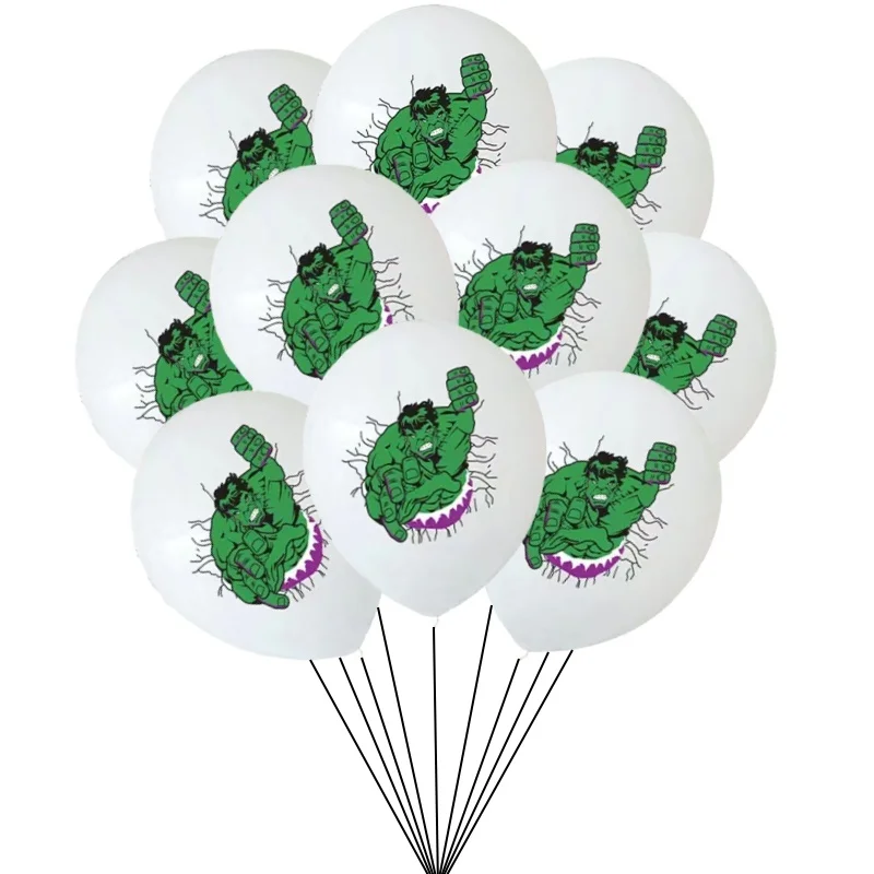 thumbnail image 1 of 10/30 piezas de globos de látex con temática de Hulk de Los Vengadores, globos de aire, decoraciones para fiestas de cumpleaños de niños, juguetes para niños, suministros para fiestas de baby shower, 1 of 5