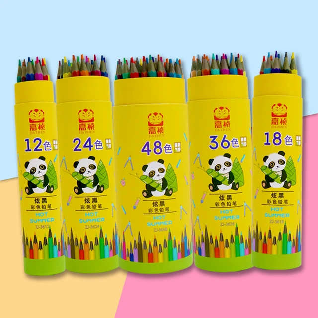 Wooden Hexagonal 24 Color Pencil Set Children's Painting Graffiti Easy To  Color Oily Color Pencil Art Special - AliExpress