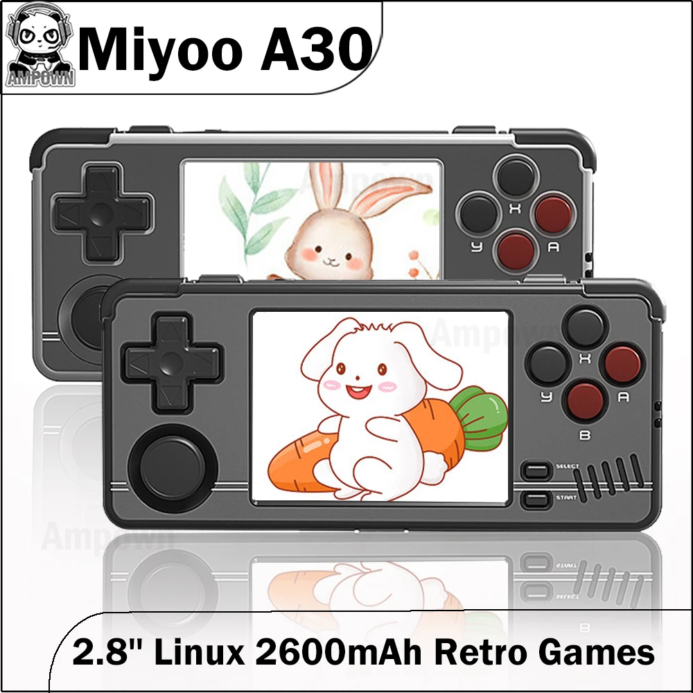 MIYOO A30 MIYOOA30 2.8'' Portable Retro Video Game Console A33 quad-core Classical Linux OS 2600mAh Mini Handheld Game Players