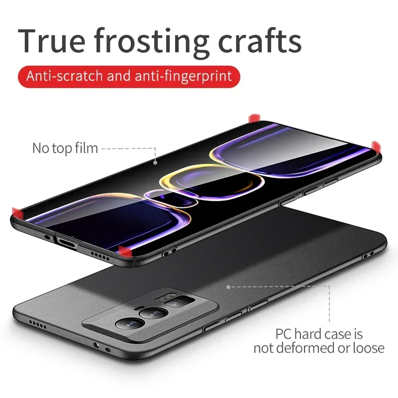 For XIAOMI POCO F8 F7 F6 F5 Pro Ultra F8Ultra 5G Hard Plastic Shockproof Case Covers Ultra Slim Lightweight Frosted Cases — view 3