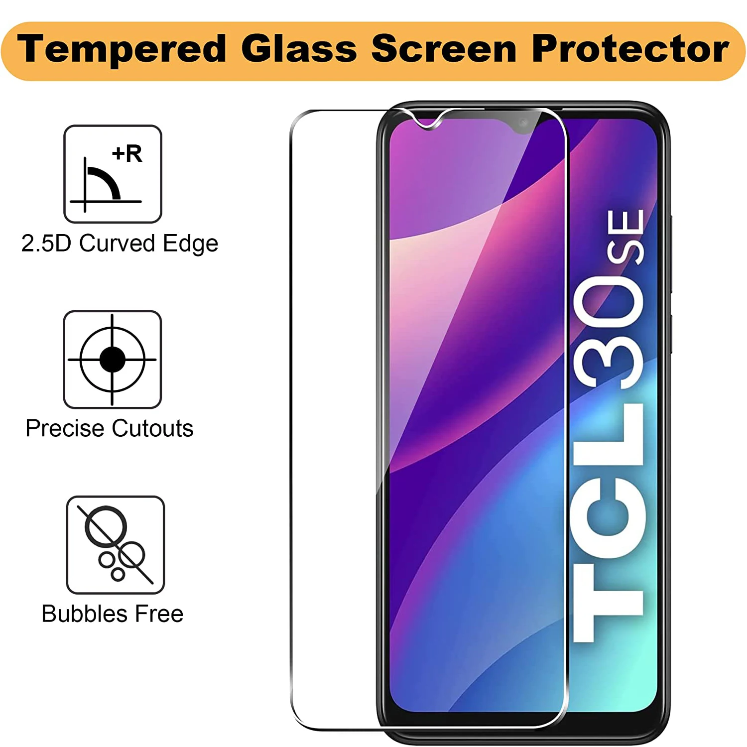 Protector de pantalla de vidrio templado, accesorio para TCL 30 30 + 30SE, 2/4 piezas