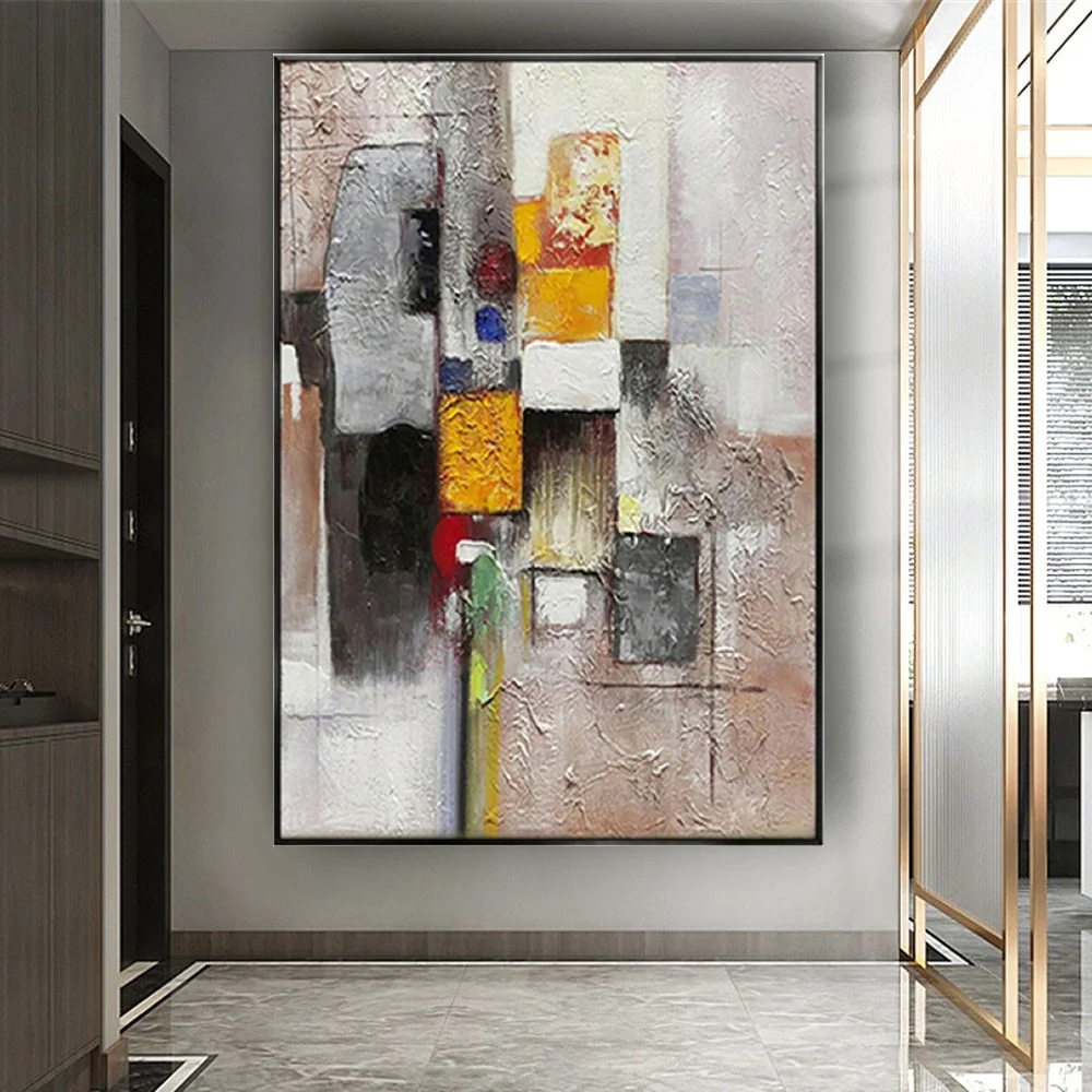 Large Abstract Wall Art Picture Modern Canvas Oil Painting Decor ...