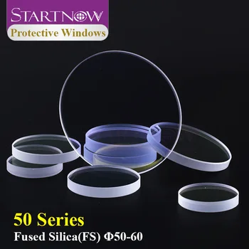 Startnow 광섬유 레이저 보호 윈도우, 코팅 직경 50mm, 레이저 커팅 용접 헤드용 광학 유리 보호 렌즈, 50x2, 55x1.5