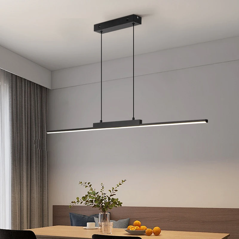 Pendant Lights Restaurant Minimalist Office Dining Room Decor Long Bar Chandeliers Kitchen Lamps Modern Nordic LED Lights