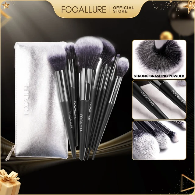 FOCALLURE 6/10 Pcs Soft Fluffy Makeup Brushes Set for Foundation Concealer Blush Setting Powder Eyeshadow Blending Tools Brush
