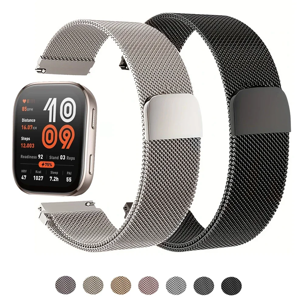 Premium Milanese Loop Strap - Elegant 20mm/22mm Adjustable Metal Bracelet Band