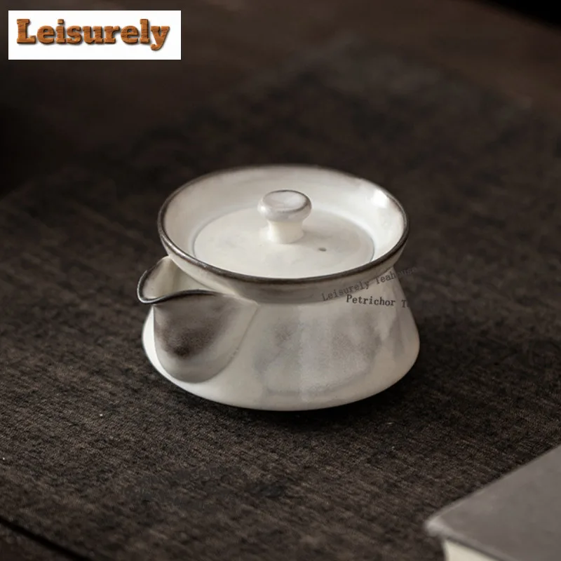 70ML Ink Painting Zhiye Handheld Teapot Handmade Tea Infuser Pot Household Tea Maker Kettle With Strainer Drinkware Collection