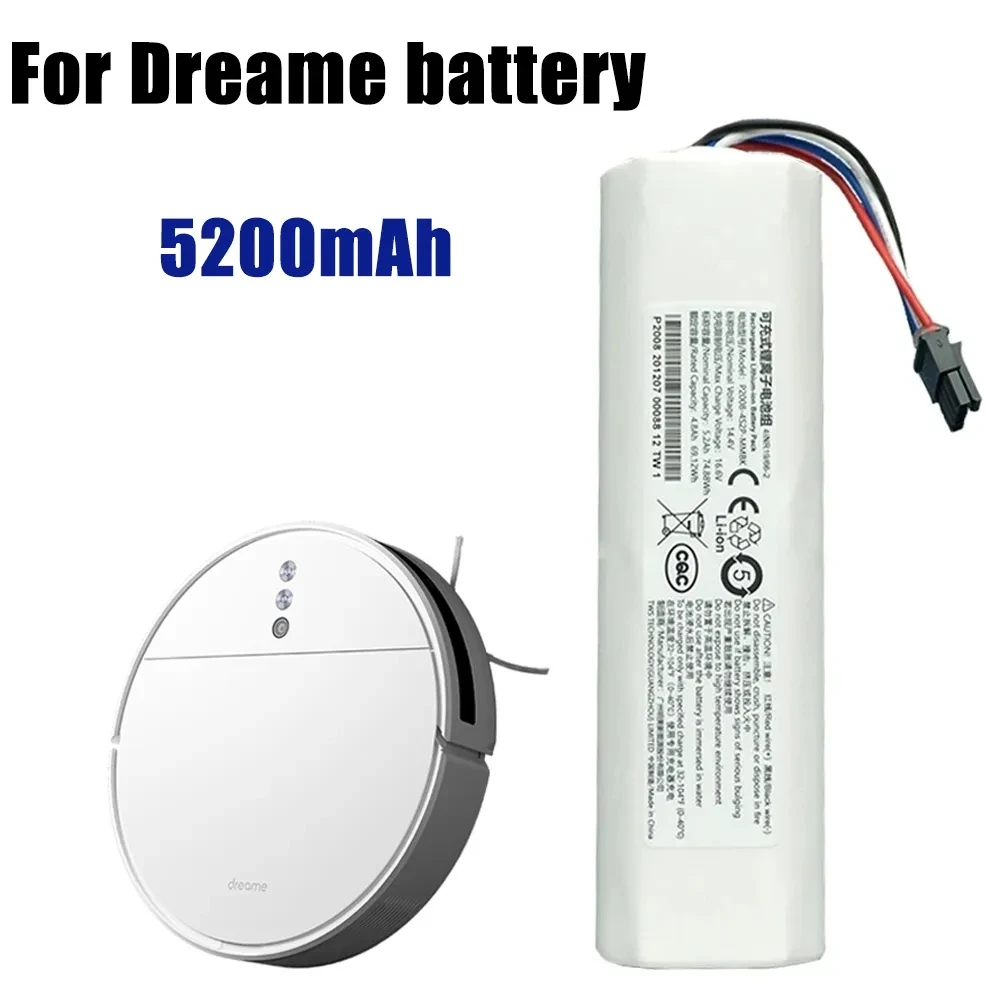 

For Dreame Robot Vacuum Mop Cleaner D9 F9 L10 L10 Pro 5200mAh Lithium-ion Battery Pack 4INR19/66-2