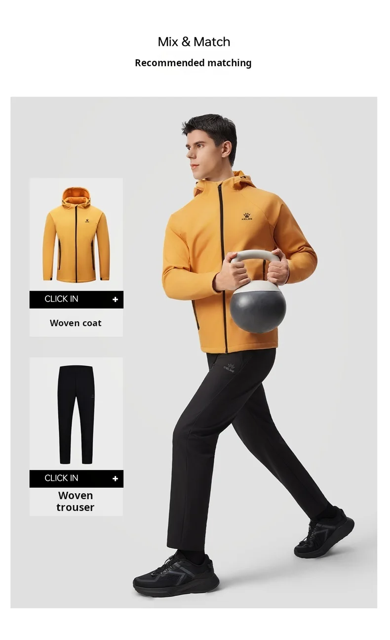 Kalme Herren Multi-Trainings-Softshelljacke Outdoor-Wanderjacke Wasserdichte Gewebte Jacke Fleece-gefütterte Isolierte Jacke Windbreaker – Detail 5