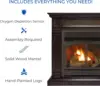 Duluth Forge Dual Fuel Ventless Gas Fireplace System Mantle Thermostat Control 6Fire Logs Use with Natural Gas or Liquid Propane 5