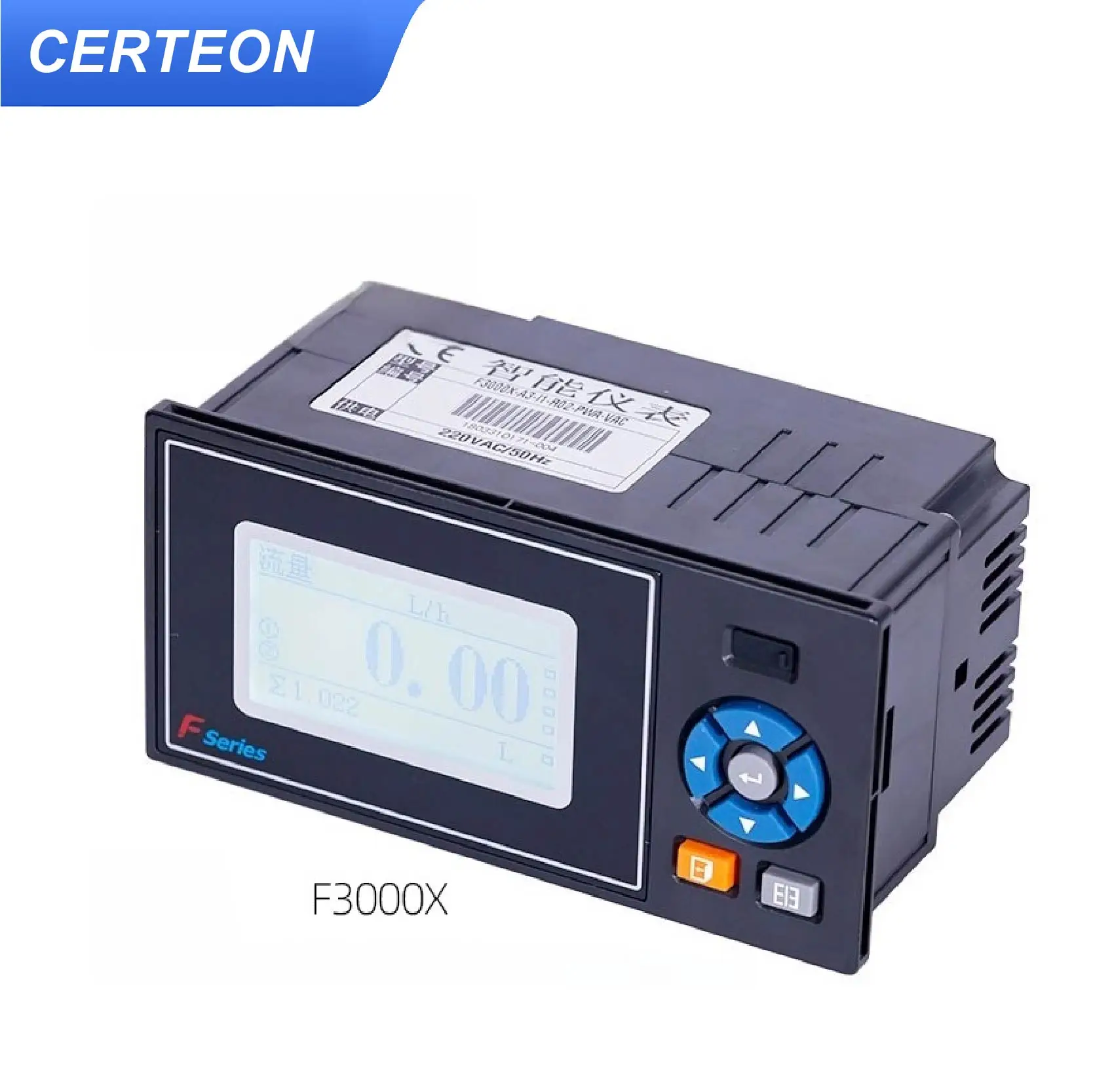 F2000X F3000X Flow Totalizer Steam Flow Meter LCD Display