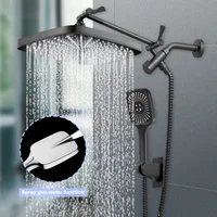 12 Inch Ceiling Rain Shower System Adjustable Hand Shower Head Shower Set with Extension Arm In Wall Shower System 2